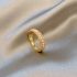 Pearl Patterned Adjustable Golden Ring